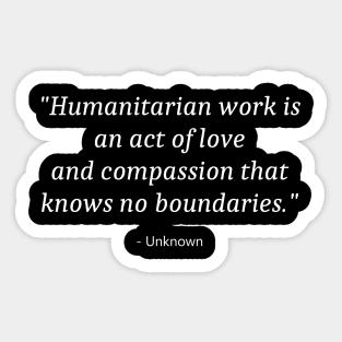 Humanitarian Sticker